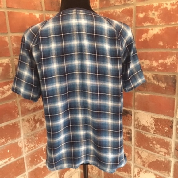 BCBGeneration Summer-y Plaid Short-Sleeved Shirt - Picture 4 of 5